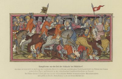 La Batalla de Mühldorf, 1322 de German School