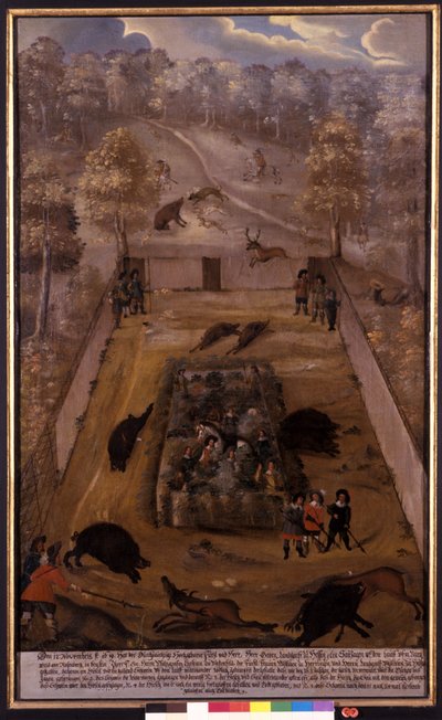 La caza del jabalí, c.1619 de German School
