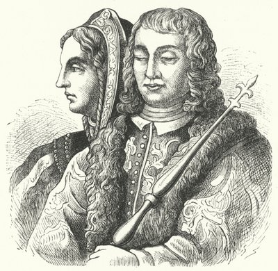 Los Reyes Católicos, Isabel I de Castilla y Fernando II de Aragón (grabado) de German School