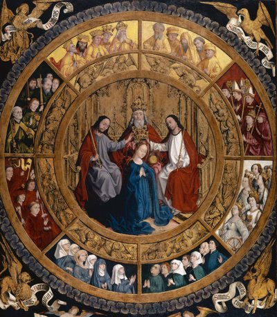La Coronación de la Virgen Rodeada de Ángeles y Santos, c.1470 de German School