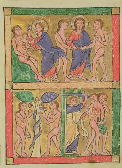 La Creación, Matrimonio, Tentación y Expulsión de Adán y Eva de German School