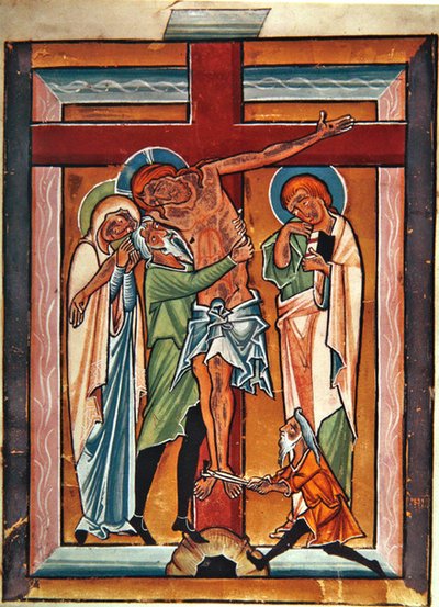 El Descendimiento de la Cruz, c.1230 de German School