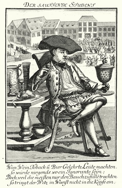 El estudiante borracho (grabado) de German School