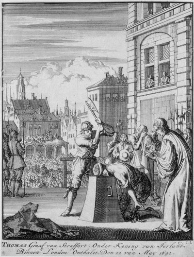 La ejecución del Conde de Strafford en Tower Hill, 12 de mayo de 1641 de German School
