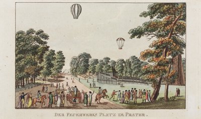 El lugar de los fuegos artificiales, Prater, c.1802 de German School