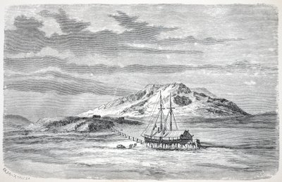 El Germania en la isla Sabine, pub. Londres 1874 de German School