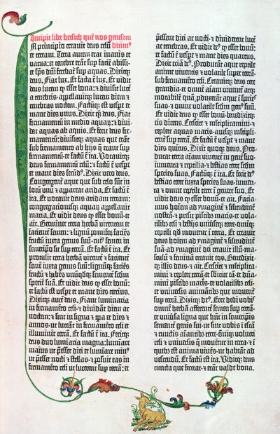 La Biblia de Gutenberg, Maguncia c.1450-55 de German School