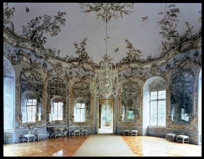 El Salón de los Espejos, diseñado por François Cuvilliés (1695-1768), con trabajos de estuco de Johann Baptist Zimmermann (1680-1758), 1734-37 de German School