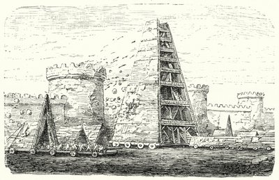 La Helepolis de Demetrio I de Macedonia (grabado) de German School