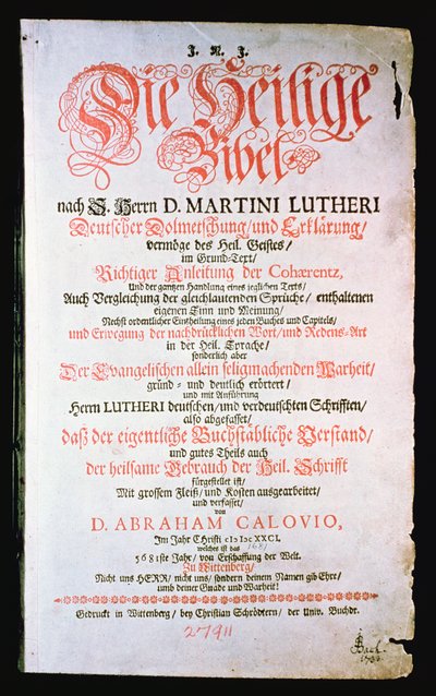 La Santa Biblia, Vol. I., 1681 de German School