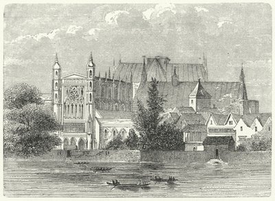 Las Casas del Parlamento en Westminster en la época del Rey Carlos I de German School
