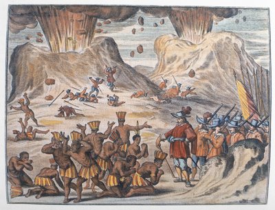 El viaje de Cortés a Tenochtitlán en 1521 de German School
