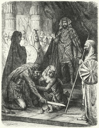 El juicio de Salomón (grabado) de German School