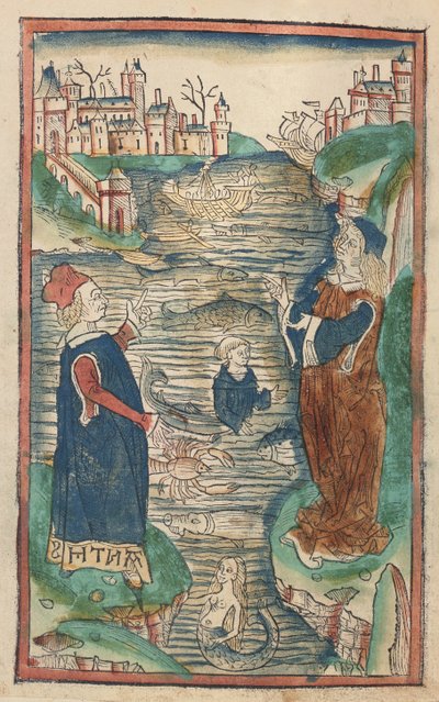 El reino de los peces, ilustración de Hortus Sanitatis, 1491 de German School