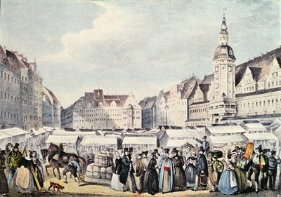 La Feria de Leipzig en 1830 de German School