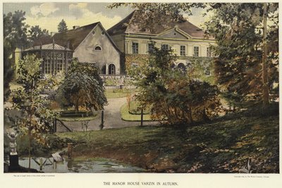 La casa solariega Varzin en otoño de German School