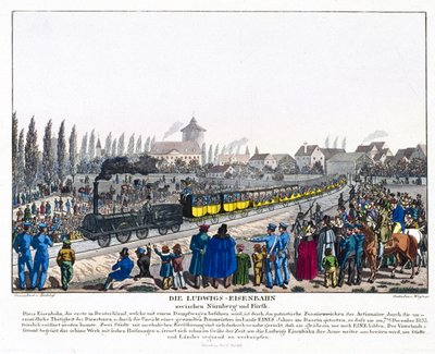 La inauguración del ferrocarril de Nuremberg-Furth, 7 de diciembre de 1835 de German School