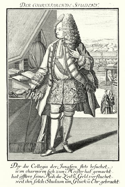 El estudiante refinado (grabado) de German School