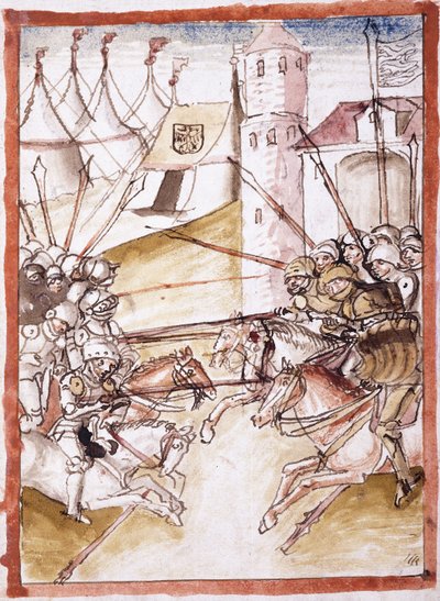 Los romanos atacando Augsburgo, c.1490 de German School