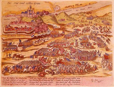 El asedio de Esztergom en 1595 de German School