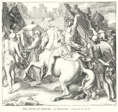 El asedio de Jericó, Josué, cap. vi, ver 13 (grabado) de German School