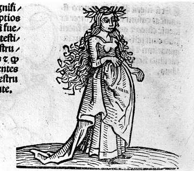 La Virgen - en Tratado de Johannes Angeli De Magnisconnectionibue annorum revolutionibus ac eorum pefectionibus. Augsburgo, Erhard Ratdolt de German School