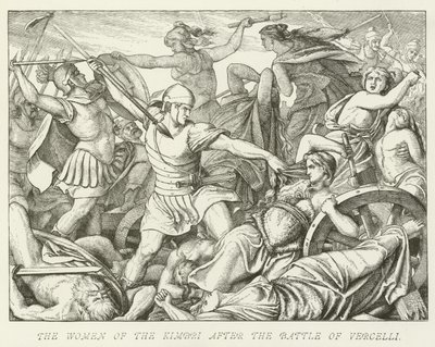 La mujer de los Kimbri después de la batalla de Vercelli de German School