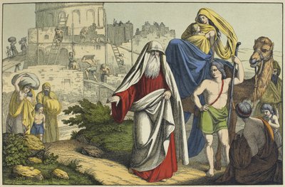 La construcción de la Torre de Babel, ilustración de L