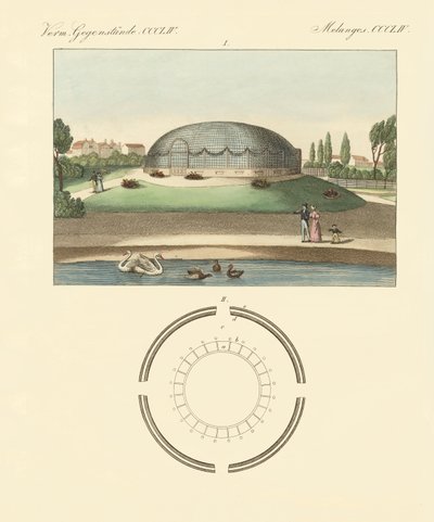 El edificio en forma de cúpula en el jardín zoológico de Surrey de German School
