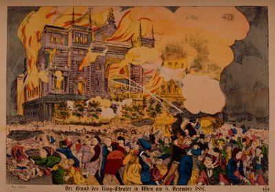 El gran incendio en el Ringtheater el 8 de diciembre de 1881, Viena, 1881 de German School