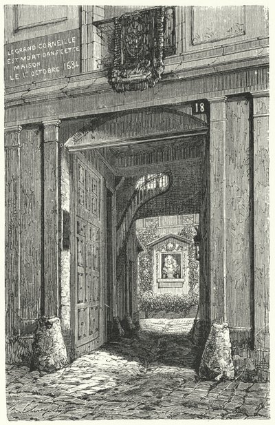 La casa en París donde murió el dramaturgo francés Pierre Corneille en 1684 de German School