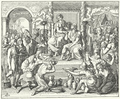 El matrimonio de Ataúlfo, rey de los visigodos, y Gala Placidia, hija del emperador romano Teodosio I, 414 de German School