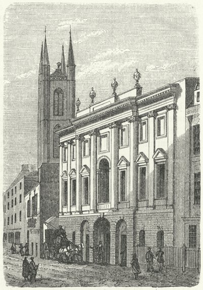 La casa original del Banco de Inglaterra, Walbrook, Londres de German School