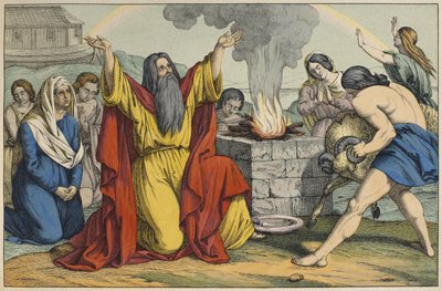 El sacrificio de Noé, ilustración de L
