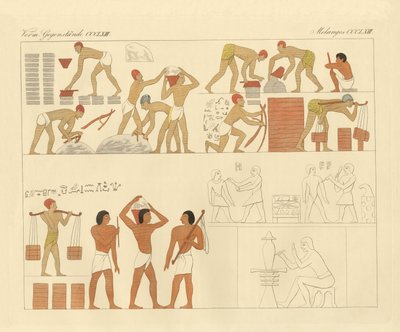 La servidumbre de los judíos en Egipto representada en una imagen de 3000 años en una tumba en el Alto Egipto de German School
