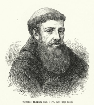Thomas Murner, satírico, poeta y traductor alemán (grabado) de German School