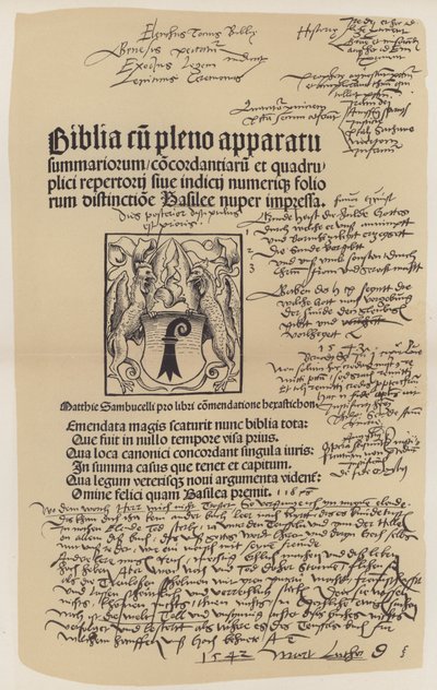 Página de título de la biblia de Martín Lutero de German School