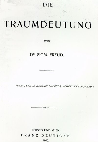 Portada de La interpretación de los sueños de Sigmund Freud, publicada en 1899 de German School