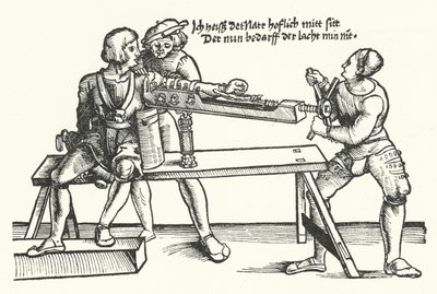 Tratando a un soldado con un brazo herido de German School