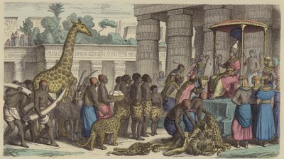 Ofrecimientos tributo de Etiopía presentados al Faraón de Egipto de German School