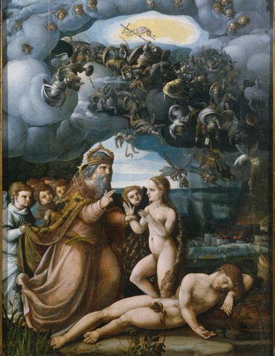 Tríptico de la Creación, Creación de Eva, panel central de German School