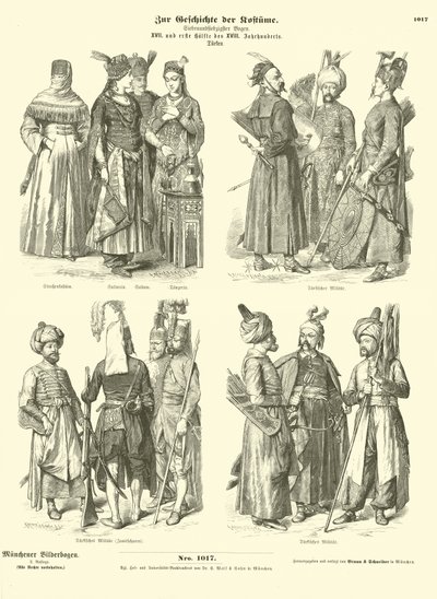 Trajes turcos, siglo XVII y primera mitad del siglo XVIII de German School
