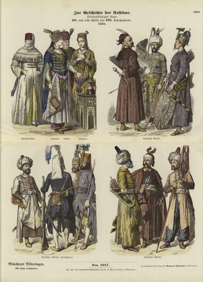 Trajes turcos, siglo XVII y primera mitad del siglo XVIII de German School