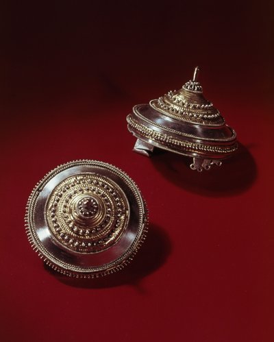 Par de fíbulas Tutulus (plata) de German School