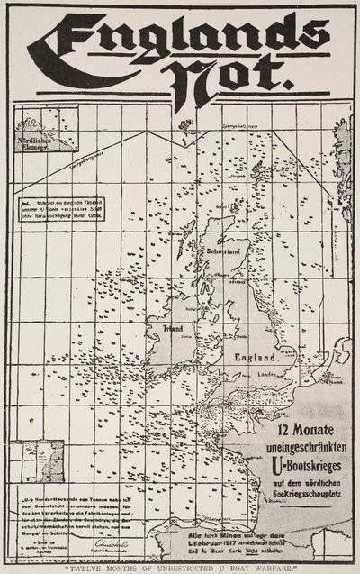 Doce meses de guerra submarina sin restricciones, 1917-19 de German School