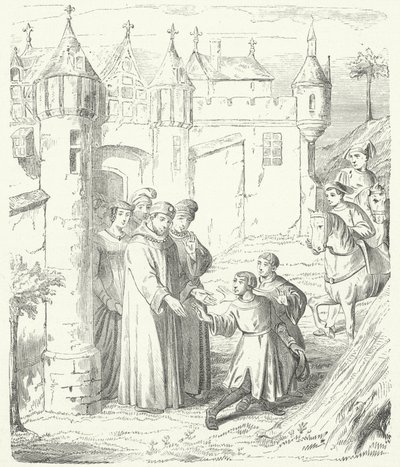 Mercaderes venecianos Niccolò y Maffeo Polo saliendo de Constantinopla hacia el este de German School