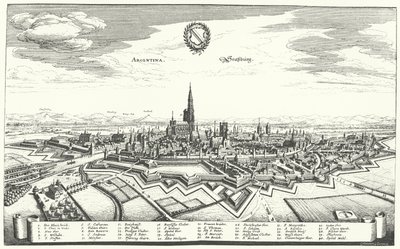 Vista de Estrasburgo (grabado) de German School