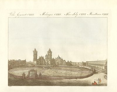 Vista de la Gran Plaza de la Ciudad de México en América de German School