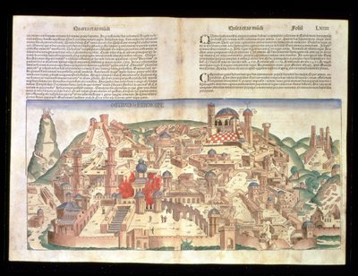 Vista de la ciudad de Jerusalén, del Crónica de Núremberg por Hartmann Schedel (1440-1514) 1493 de German School