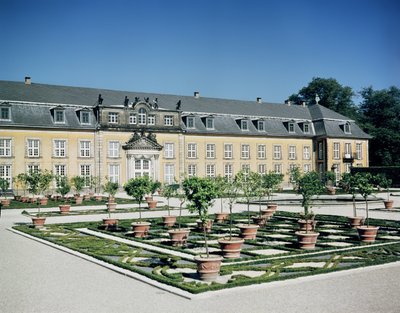 Vista del invernadero de Herrenhausen, diseñado 1720-23 de German School
